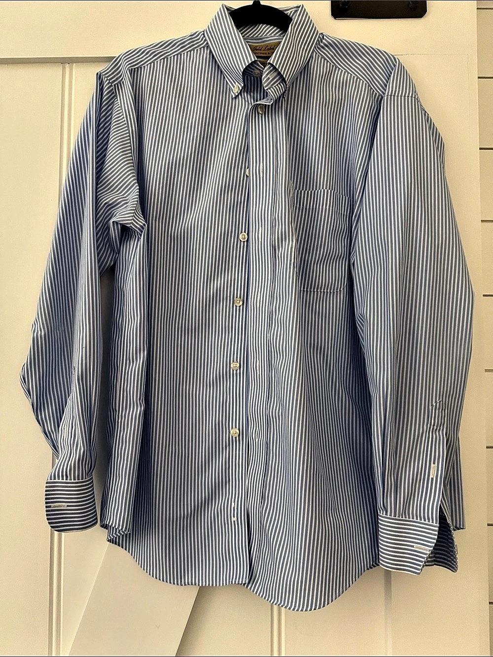 Roundtree & Yorke Gold Label Non-Iron Striped Poplin Dress Shirt